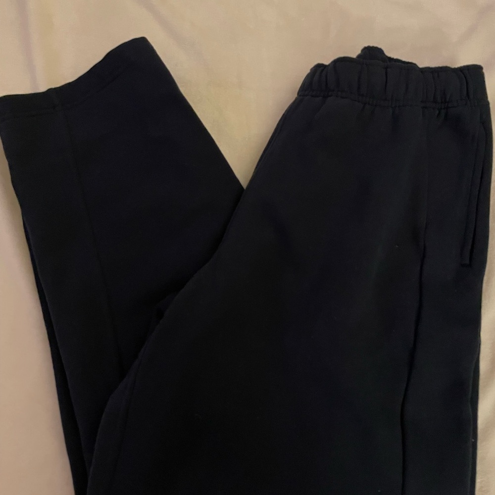 Lululemon Scuba Mid‎ Rise Wide Leg Gathered Waist Navy Blue Sweat Pants